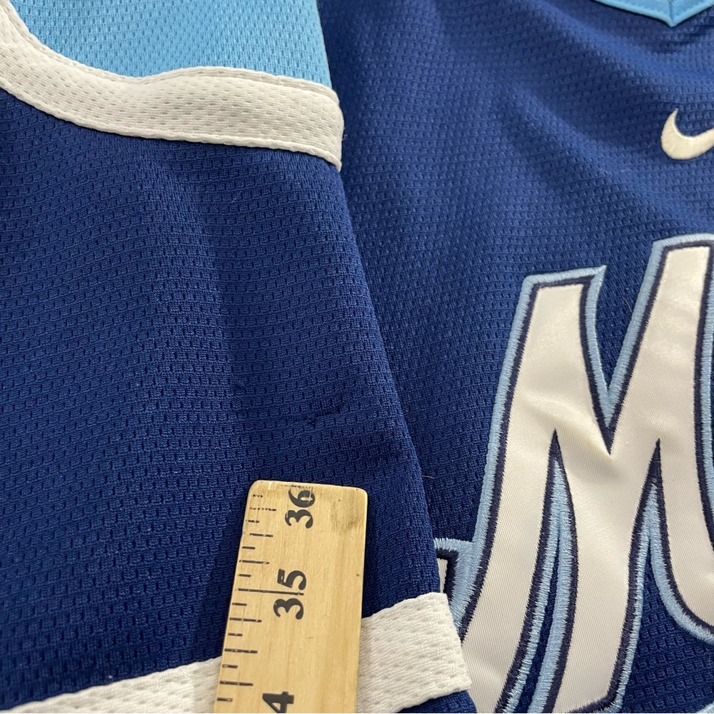 VINTAGE NIKE CENTER SWOOSH MAINE BLACK BEARS STITCHED HOCKEY JERSEY NCAA SIZE L - Picture 3 of 12